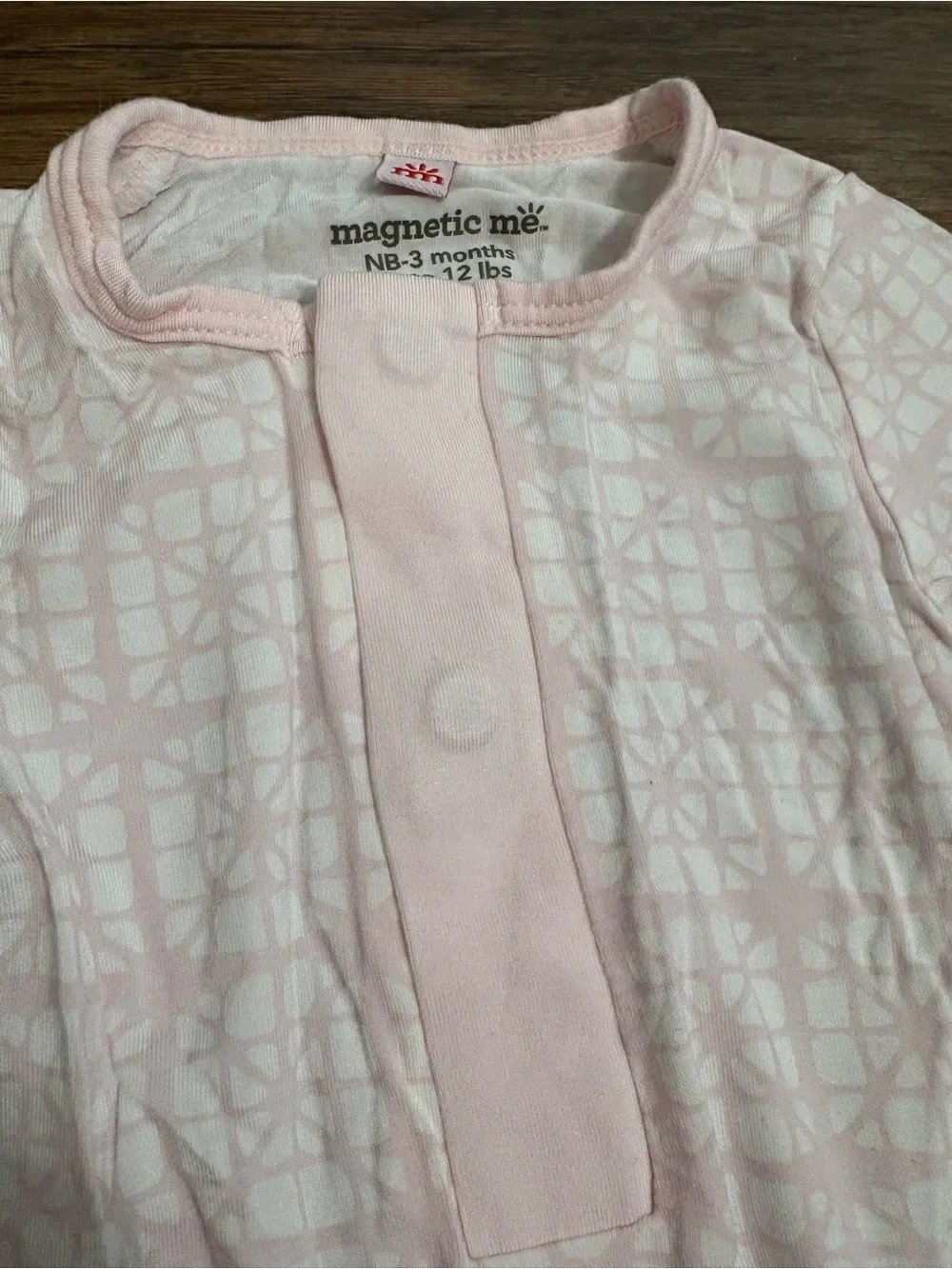 Magnetic Me girl Light Pink Long Sleeve Sleep Sack with Geometric Print NB-3m